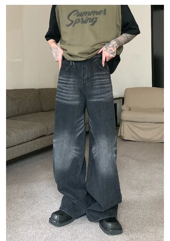 Wide - leg women jeans for a modern and relaxed vibeRetro Wide Leg Mopping Jeans