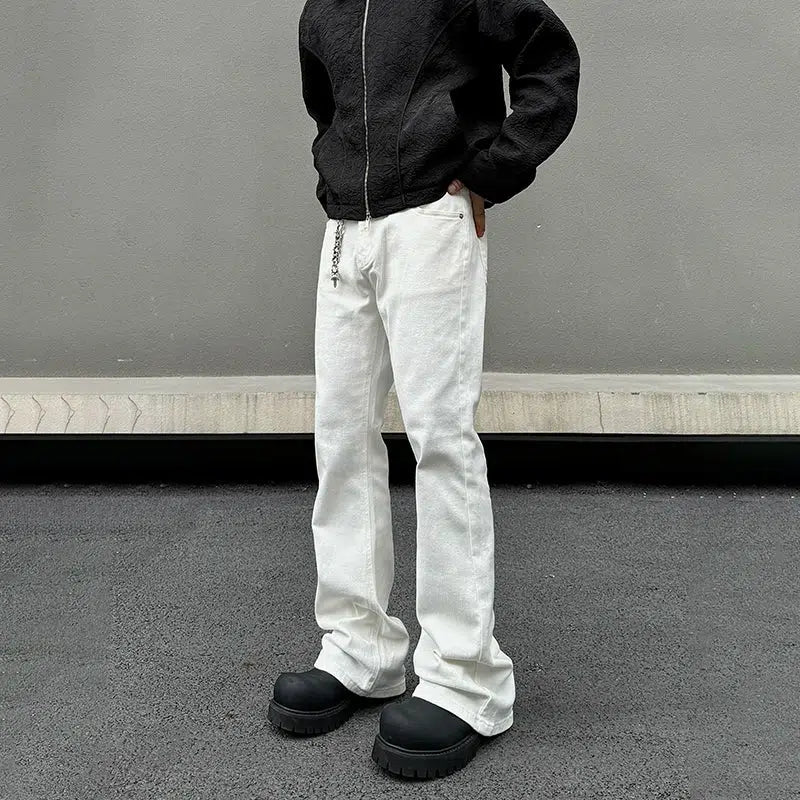 Cargo women jeans with multiple pockets for added functionalityScimitar flared Straight-leg Jeans