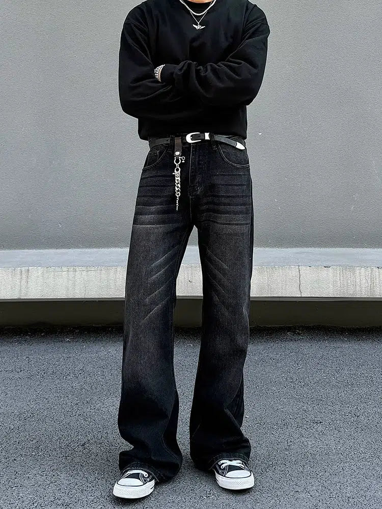Ripped women jeans for a rebellious and fashion - forward styleVintage Distressed Washed Jeans