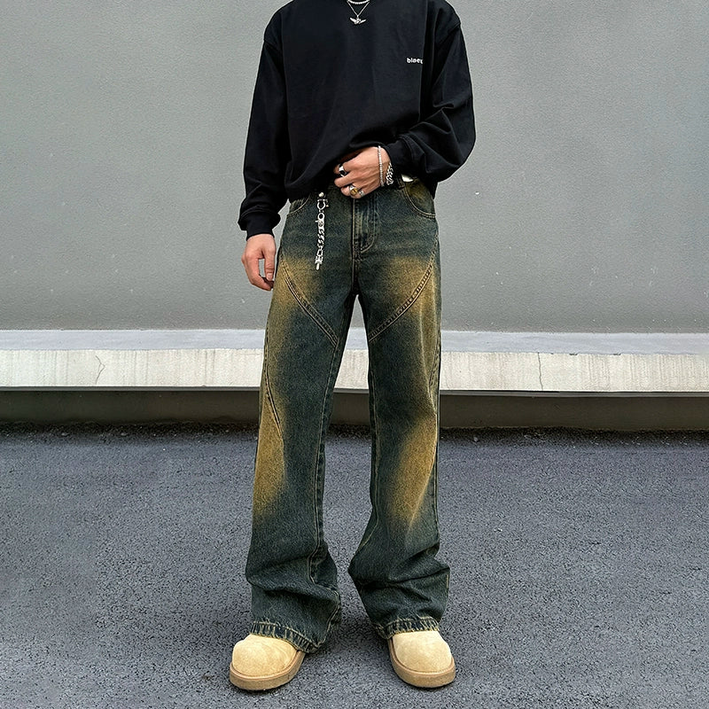 Straight - leg women jeans with a classic and timeless appealVintage Washed Yellow Mud Jeans