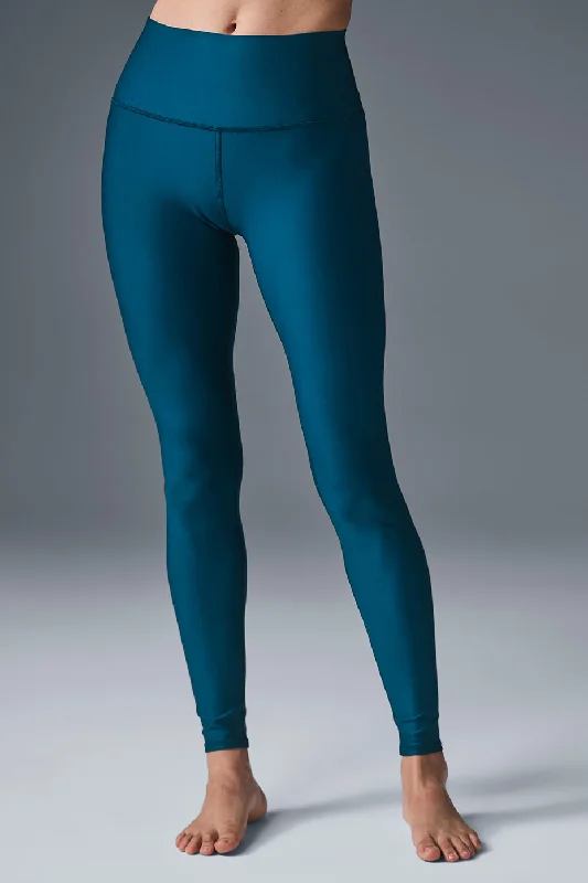 Plus Size Women's Corduroy Tight Trousers in Olive Green for a Retro and Cozy VibeHigh-Waist Airlift Legging - Eclipse Blue