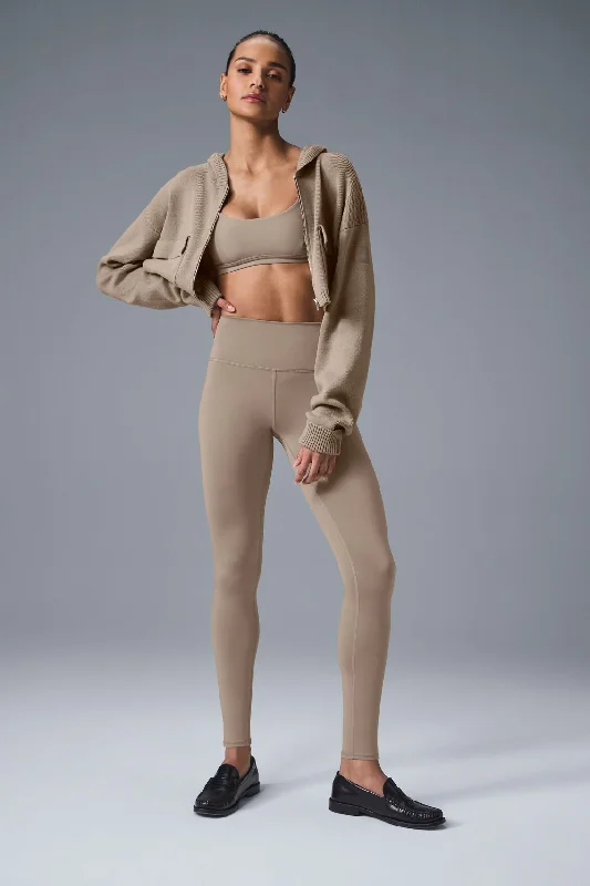 Women's Tight Trousers with Elastic Waistband in Black for Easy and Comfortable WearHigh-Waist Airlift Legging - Gravel
