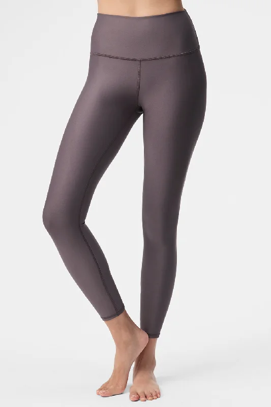 Women's Seamless Compression Tight Trousers in Gray for Fitness and Yoga Sessions7/8 High-Waist Airlift Legging - Raisinette