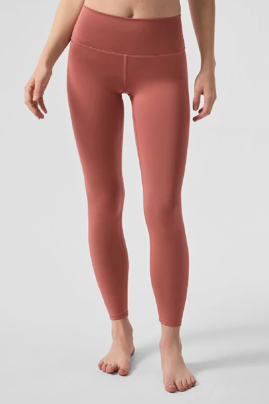 Women's Tight Trousers with Elastic Waistband in Black for Easy and Comfortable Wear7/8 High-Waist Airlift Legging - Soft Terracotta