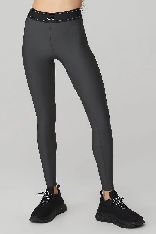 Women's Tight Trousers with Rhinestone Embellishments in Silver for a Sparkly LookAirlift High-Waist Suit Up Legging - Anthracite/Black