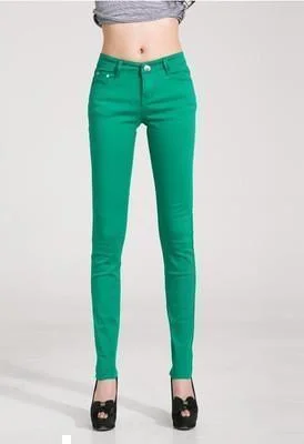 Stretch women jeans for enhanced mobility and comfortWomen Skinny Jeans, Grass Green