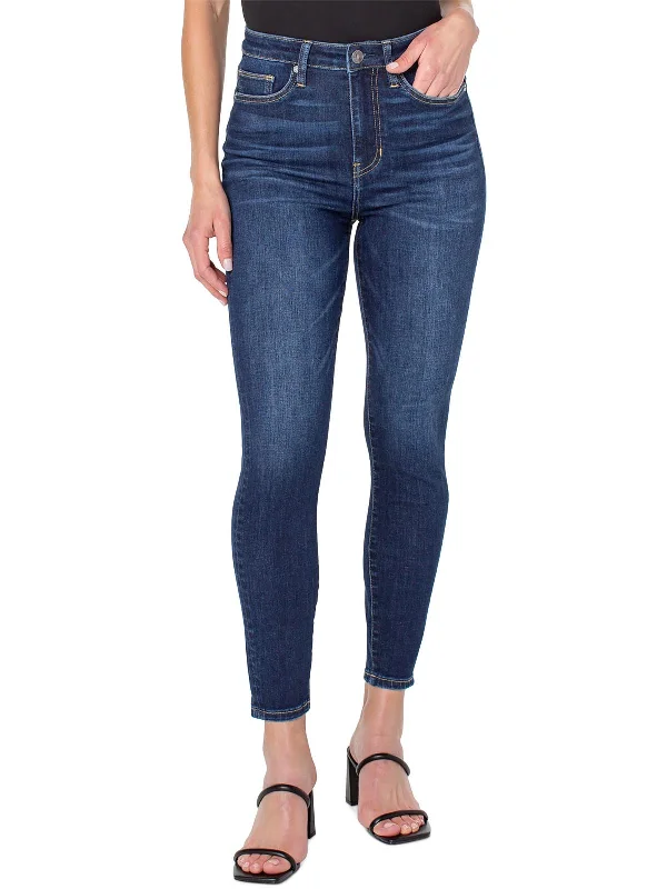 Acid - wash women jeans with a retro finishWomens Denim Medium Wash Skinny Jeans