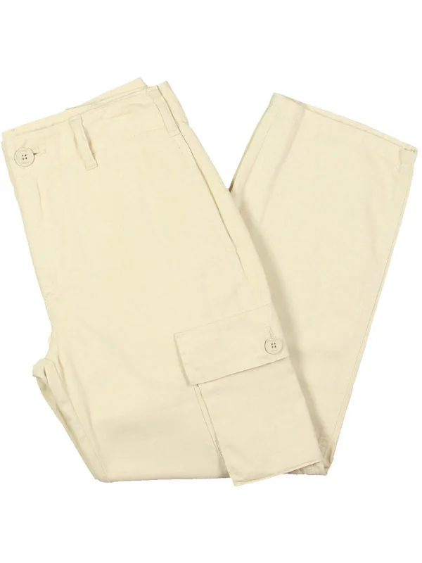 Women's Tight Trousers with Elastic Waistband in Black for Easy and Comfortable WearWomens Fit Pocket Cropped Pants