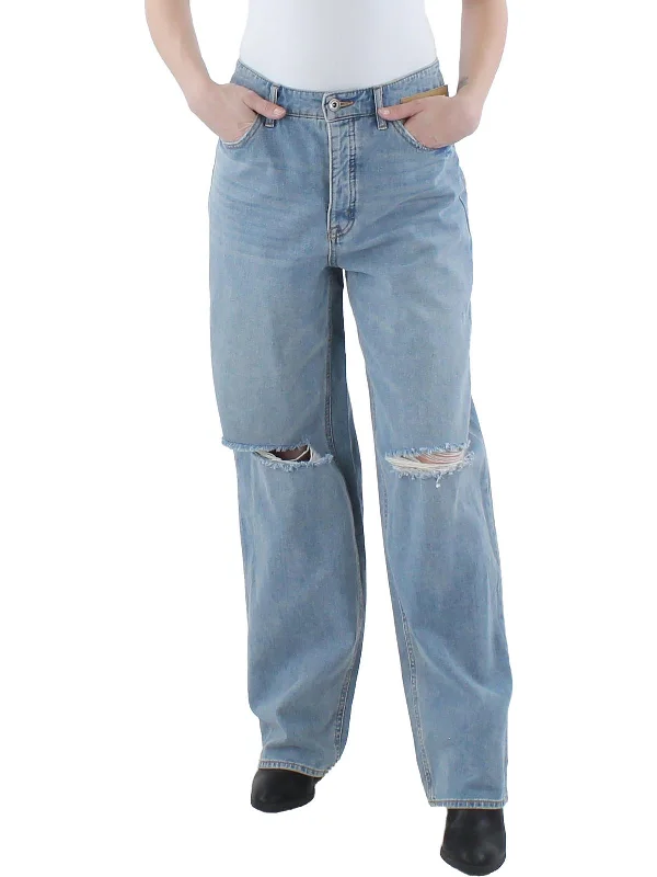 Stretch women jeans for enhanced mobility and comfortWomens High Rise Distressed Wide Leg Jeans Stretch women jeans for enhanced mobility and comfortWomens High Rise Distressed Wide Leg Jeans
