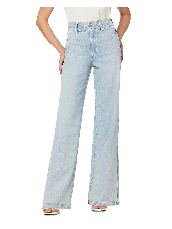 Skinny women jeans with a form - fitting designWomens High Rise Light Wash Wide Leg Jeans