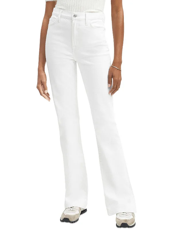 Cargo women jeans with multiple pockets for added functionalityWomens High Rise Split Hems Bootcut Jeans