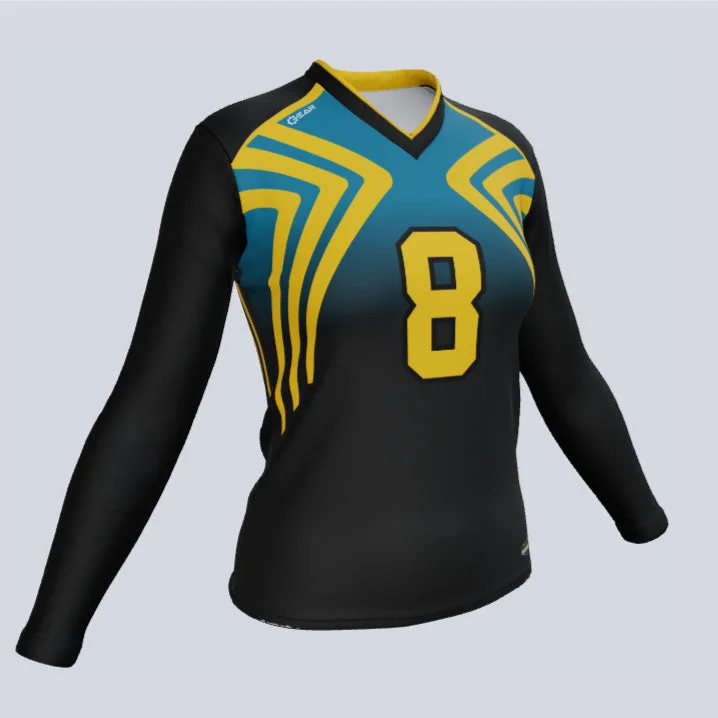 Floral - printed women's jersey for a stylish lookLadies Volleyball Athena Jerseys