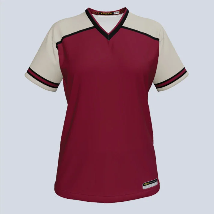 Women's jersey for dance workoutsLadies Fly V-Neck Custom Jersey