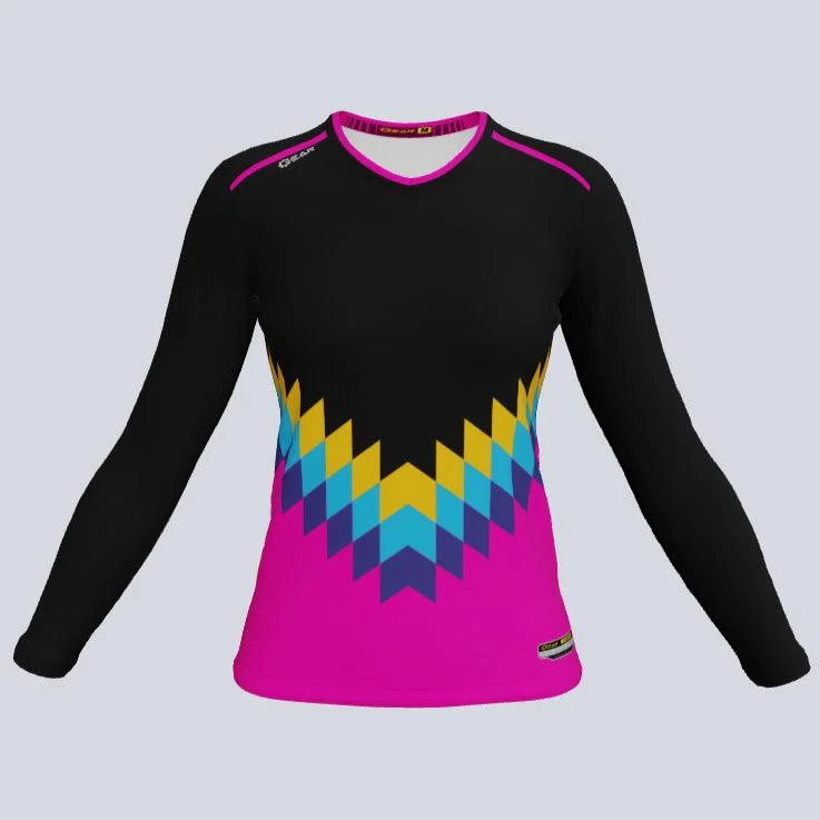 V - neck women's jersey for a more flattering lookLadies Long Sleeve America Jersey