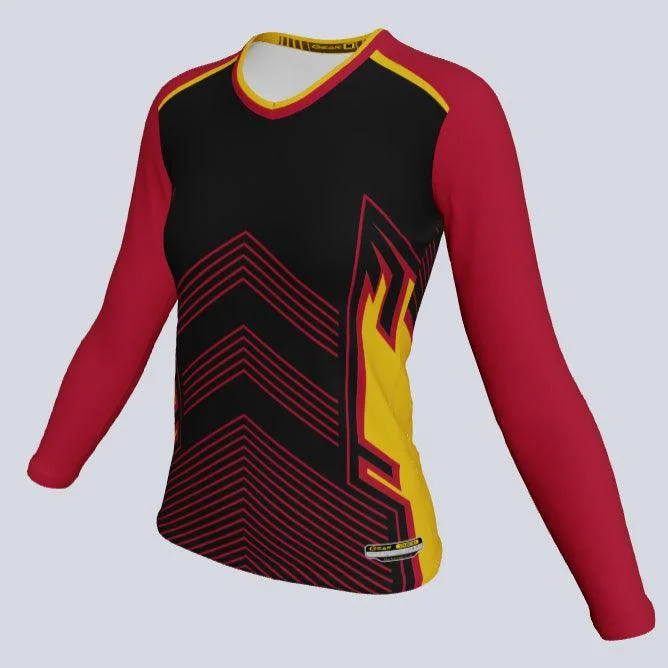 Women's jersey with antibacterial treatment for freshnessLadies Long Sleeve Bombast Jersey