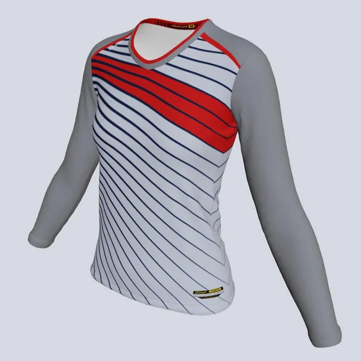 Ladies Long Sleeve Burst Jersey