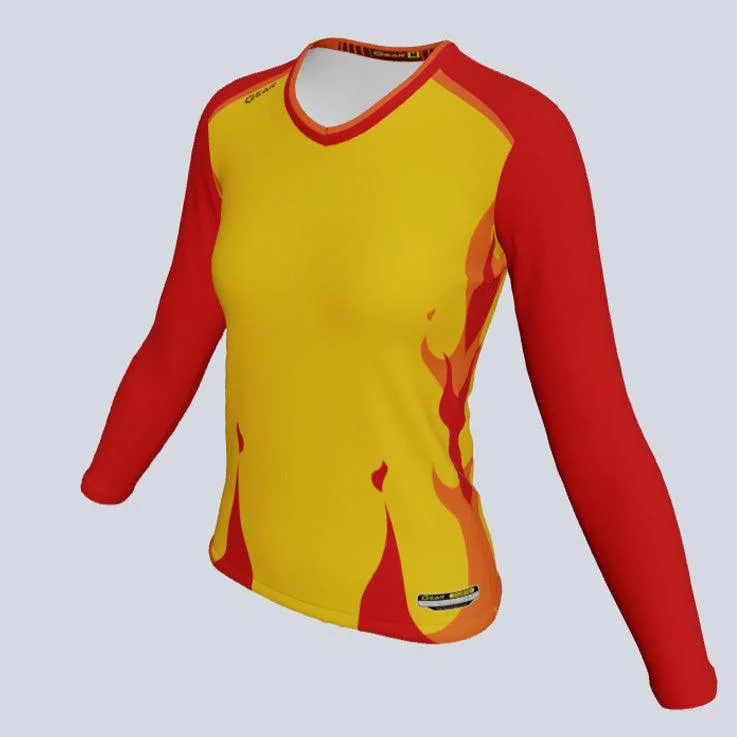 Sleeveless women's jersey for intense trainingLadies Long Sleeve Fire Jersey