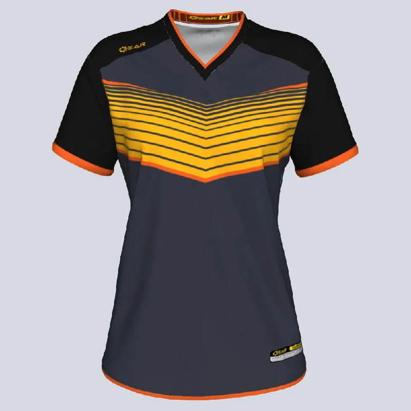 White women's jersey for a clean and fresh appearanceLadies V-Vortex Custom Jersey