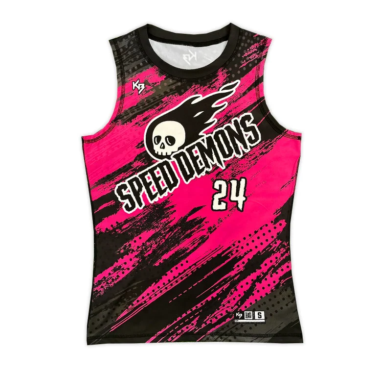 Short - sleeve women's jersey for summer workoutsWomens Sublimated Compression Jersey