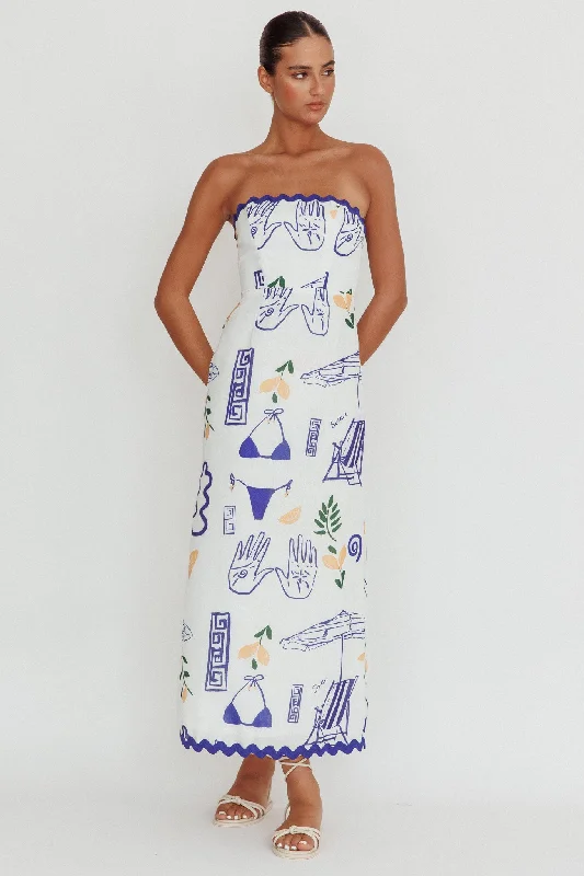 Little Black Women Dress with Sequins for a Glamorous Night OutCypress Graphic Strapless Maxi Dress White Little Black Women Dress with Sequins for a Glamorous Night OutCypress Graphic Strapless Maxi Dress White