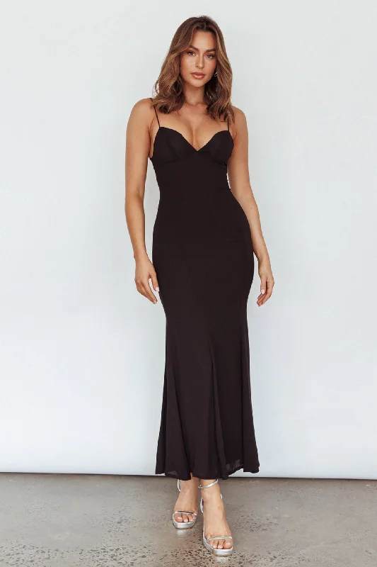 Wrap - Style Women Dress with Adjustable Fit for All Body TypesDreaming Of Paris Bodycon Mermaid Maxi Dress Black Wrap - Style Women Dress with Adjustable Fit for All Body TypesDreaming Of Paris Bodycon Mermaid Maxi Dress Black