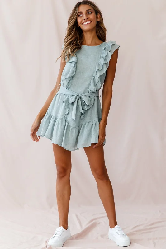 Wrap - Style Women Dress with Adjustable Fit for All Body TypesEasy Breezy Sleeveless Swing Dress Sage Wrap - Style Women Dress with Adjustable Fit for All Body TypesEasy Breezy Sleeveless Swing Dress Sage