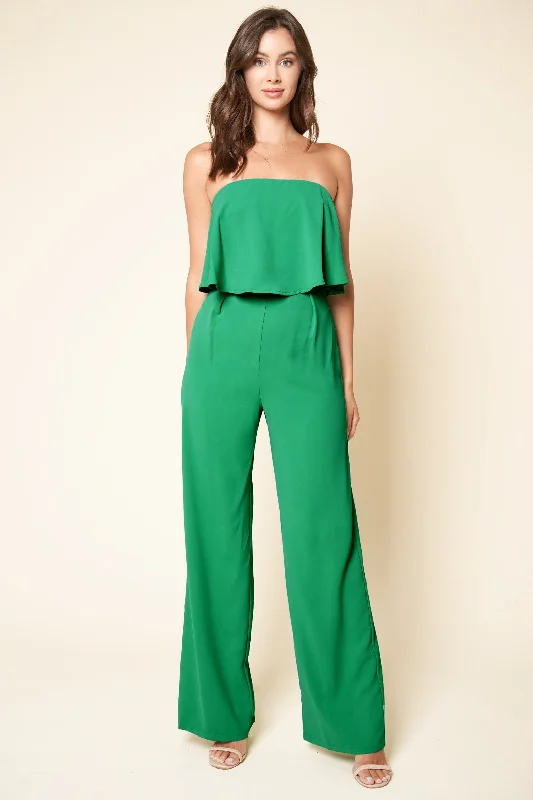 Women jumpsuits with wide - leg pants for a trendy and comfortable fitElvie Strapless Jumpsuit