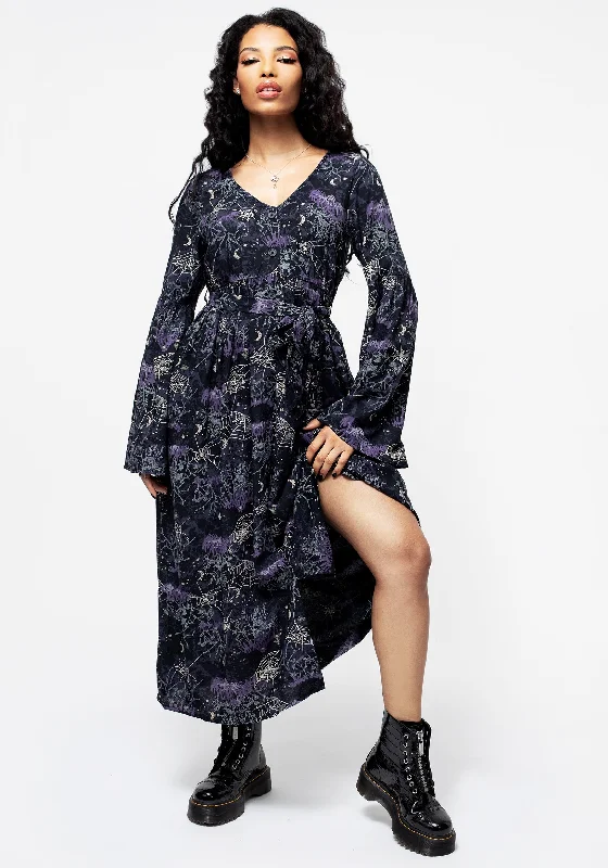 Strapless Women Dress with a Built - in Bra for Comfort and SupportHawthorn Flute Sleeve Belted Midaxi Dress Strapless Women Dress with a Built - in Bra for Comfort and SupportHawthorn Flute Sleeve Belted Midaxi Dress