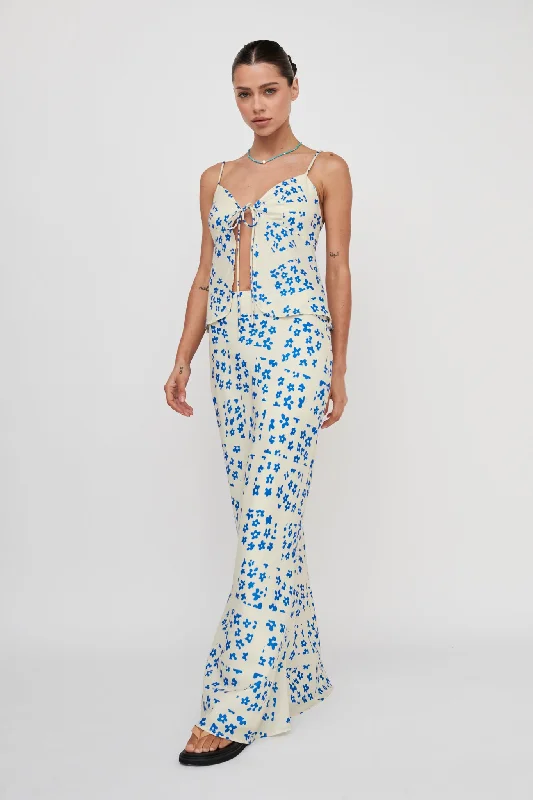 Sheath Women Dress with a Tailored Fit for a Professional LookHeart & Soul Maxi Skirt Floral Cream