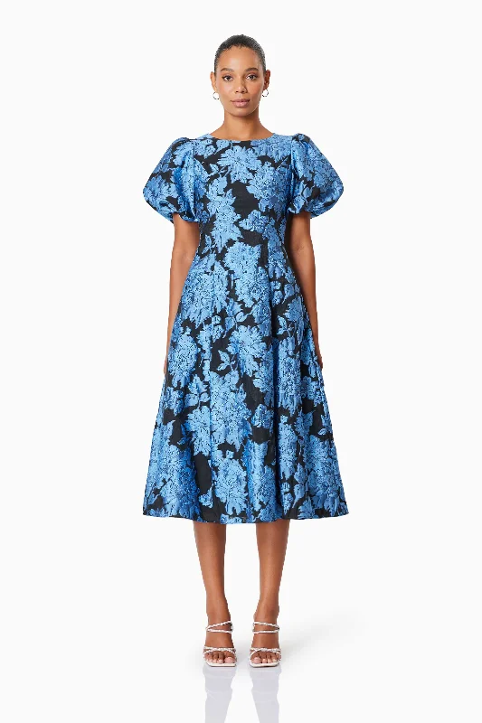 Lace - Embellished Women Dress for an Elegant and Sophisticated AppearanceKayla Cocktail Midi Dress In Blue Lace - Embellished Women Dress for an Elegant and Sophisticated AppearanceKayla Cocktail Midi Dress In Blue