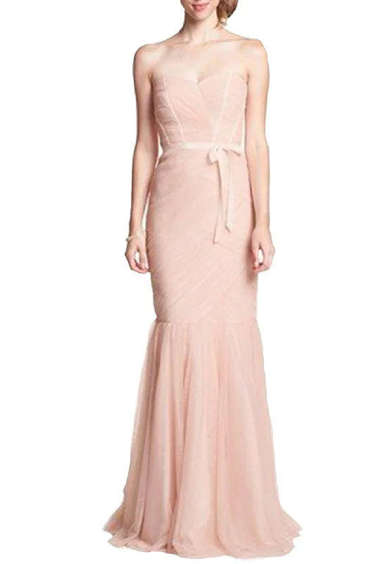 Printed Abstract Women Dress for a Modern and Artistic AppealPink Strapless Trumpet Gown