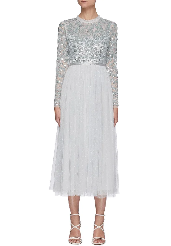 Mini Women Dress with a Short Hem for a Young and Trendy StyleSilvery Blue Tempest Ballerina Dress (UK 14)