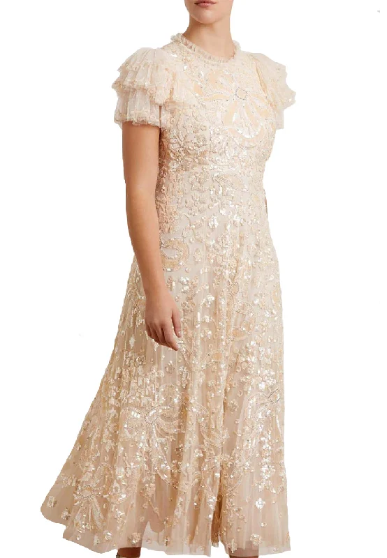 Mini Women Dress with a Short Hem for a Young and Trendy StyleYellow Shirley Ribbon Embellished Gown Mini Women Dress with a Short Hem for a Young and Trendy StyleYellow Shirley Ribbon Embellished Gown