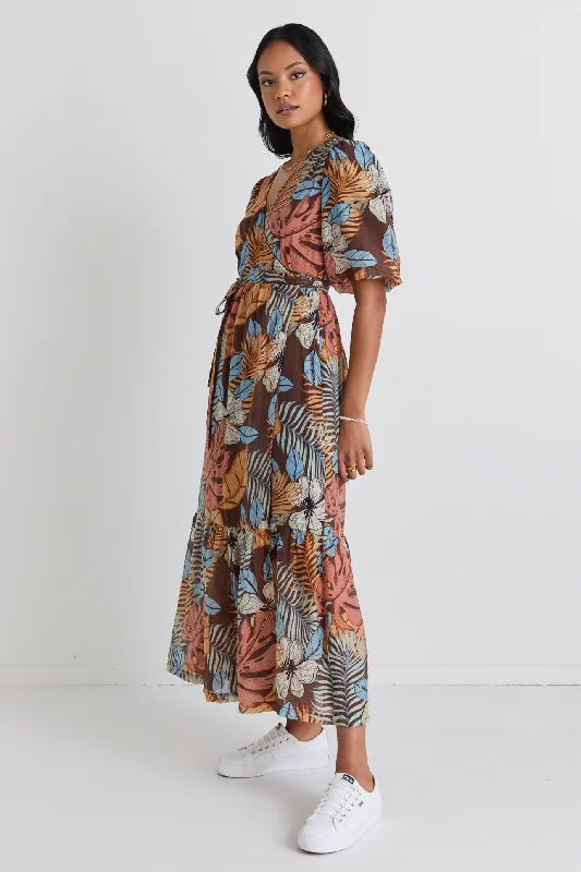 Little Black Women Dress with Sequins for a Glamorous Night OutOcean Tropical Chocolate Print SS Wrap Midi Dress Little Black Women Dress with Sequins for a Glamorous Night OutOcean Tropical Chocolate Print SS Wrap Midi Dress