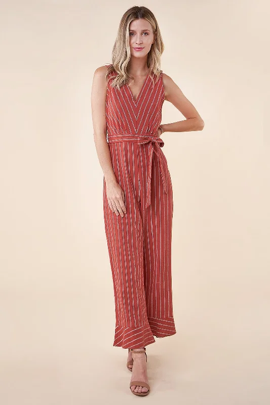 Women jumpsuits with abstract prints for an artistic and unique outfitPalermo Striped Jumpsuit