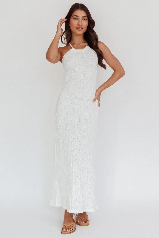 Sheath Women Dress with a Tailored Fit for a Professional LookSt. Croix Backless Knit Maxi Dress Cream