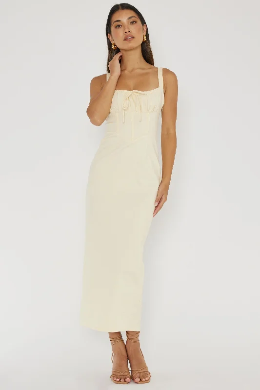 Pleated Women Dress with a Timeless and Elegant TextureSweet Pea Tied Bust Midi Dress Butter Pleated Women Dress with a Timeless and Elegant TextureSweet Pea Tied Bust Midi Dress Butter