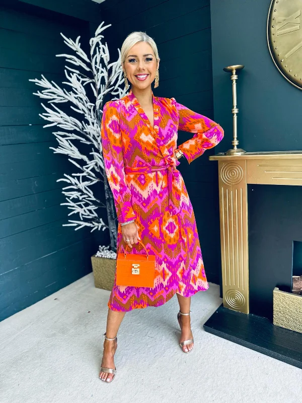 Sleeveless Women Dress in Bright Colors for Summer Parties Sleeveless Women Dress in Bright Colors for Summer Parties Giana Wrap Midi Dress Aztec Fuchsia Sleeveless Women Dress in Bright Colors for Summer Parties Sleeveless Women Dress in Bright Colors for Summer Parties Giana Wrap Midi Dress Aztec Fuchsia