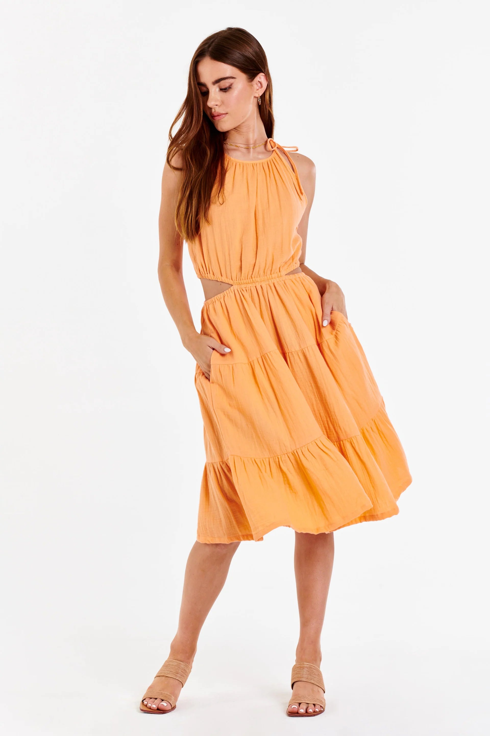 Maxi Women Dress with Floral Print for a Bohemian Vibe Maxi Women Dress with Floral Print for a Bohemian Vibe Ivanna Side Cutout Dress