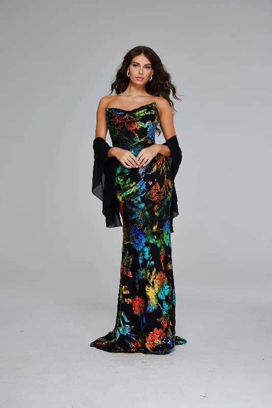 Plus Size Women Dress with a Flattering A - Line Cut for Comfort and Style Plus Size Women Dress with a Flattering A - Line Cut for Comfort and Style Jovani 42164