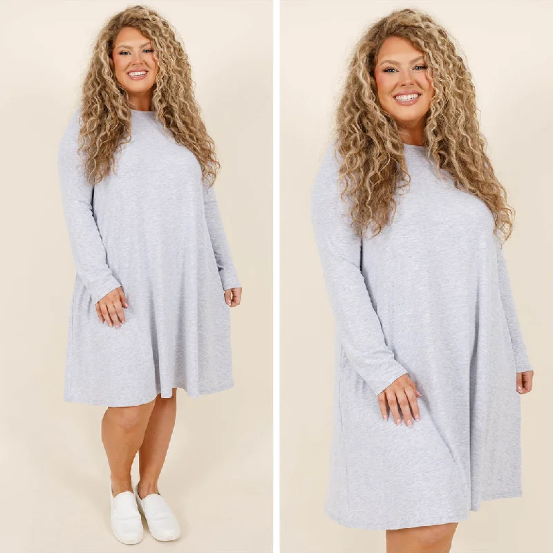 Empire Waist Women Dress to Accentuate the Bust and Conceal the Waist Empire Waist Women Dress to Accentuate the Bust and Conceal the Waist The Last Chance Dress, Heather Grey