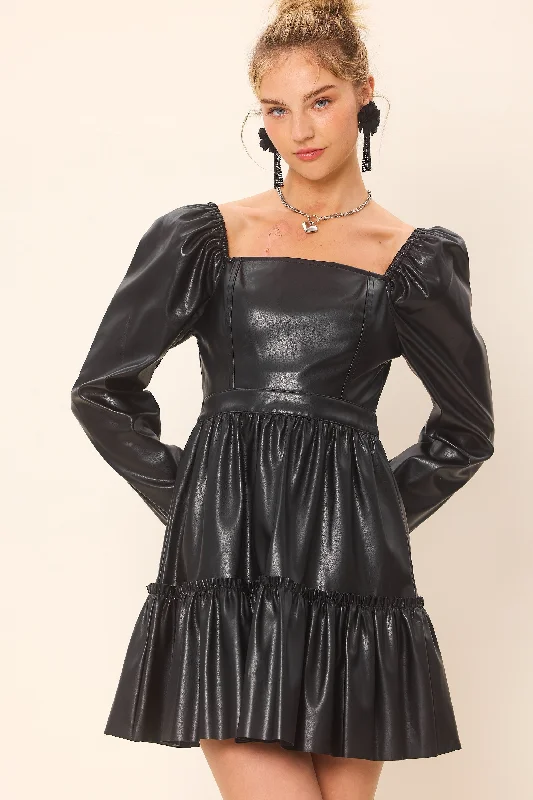 Halter Neck Women Dress to Show Off the Shoulders and Neckline Halter Neck Women Dress to Show Off the Shoulders and Neckline Pleather Square Neck Mini Dress Halter Neck Women Dress to Show Off the Shoulders and Neckline Halter Neck Women Dress to Show Off the Shoulders and Neckline Pleather Square Neck Mini Dress