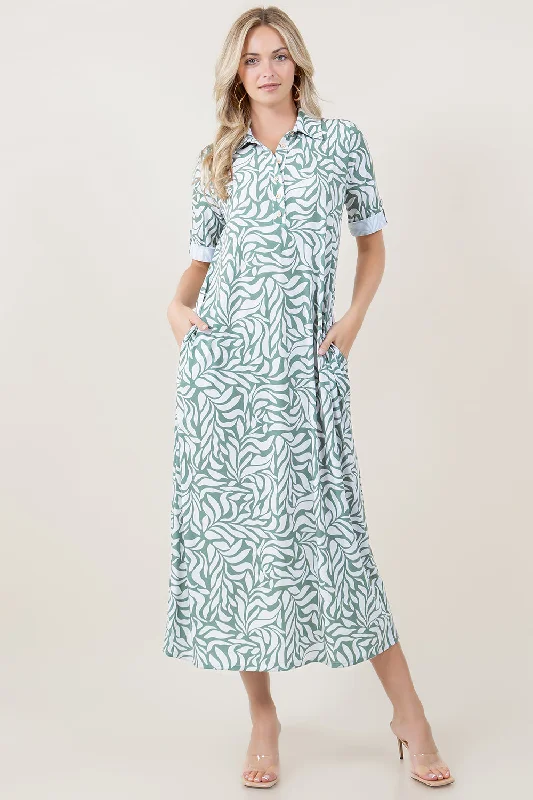 Sleeveless Women Dress in Bright Colors for Summer Parties Sleeveless Women Dress in Bright Colors for Summer Parties S/SLV ROLL TAB MAXI SHIRT DRESS - D3341-MX-2809