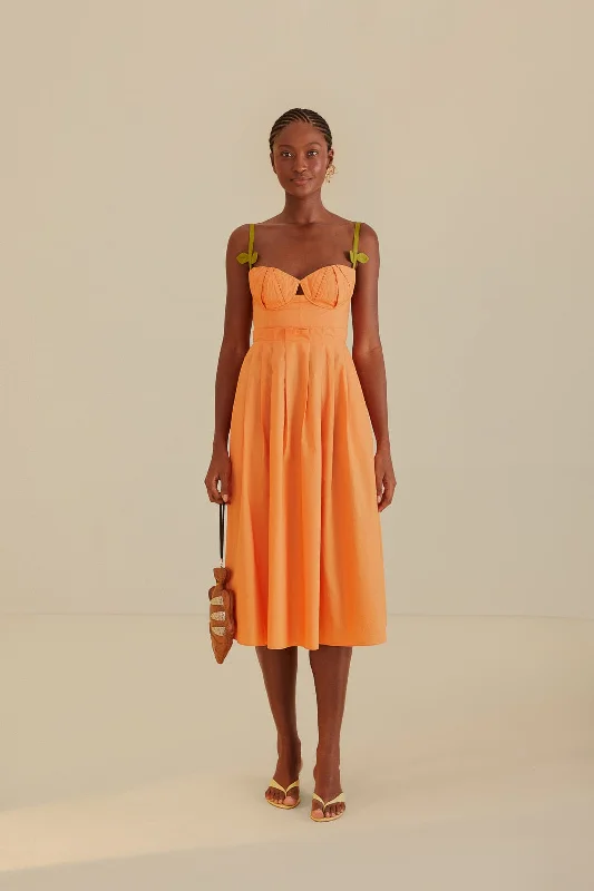 Midi dresses with halter necks for a stylish and comfortable optionBicolor Sleeveless Organic Cotton Midi Dress