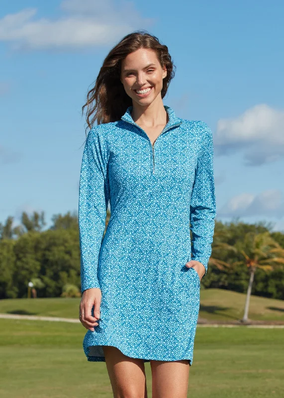 Midi dresses with asymmetric hems for a fashion - forward and dynamic appearanceCamden Leaf 1/4 Zip Sport Dress