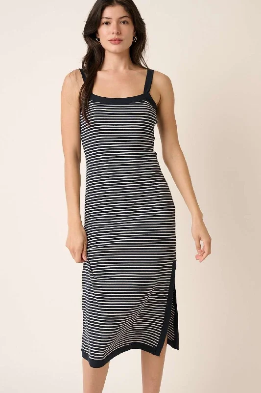 Midi dresses with gathered skirts for a full and flowing silhouetteContrast Striped Midi Cami Dress