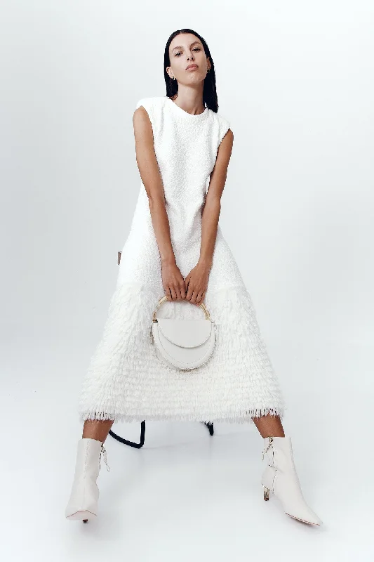 Midi dresses with asymmetric hems for a fashion - forward and dynamic appearanceDimension Knit Midi Dress