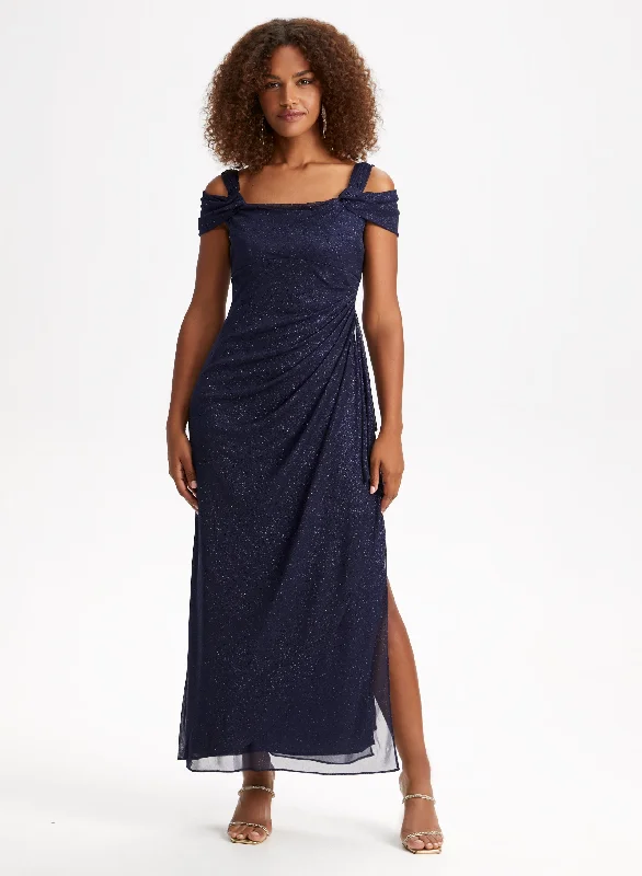 Midi dresses with ruched bodices for a feminine and fitted feelDrape Neck Dress