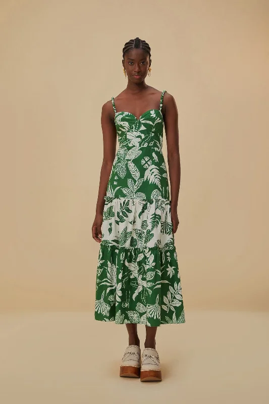 Midi dresses with bow accents for a sweet and charming lookForest Soul Mix Midi Dress