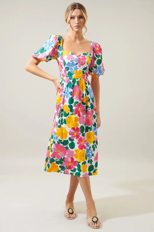 Midi dresses with button - front designs for a classic touchKokomo Floral Farah Back Cut Out Midi Dress Midi dresses with button - front designs for a classic touchKokomo Floral Farah Back Cut Out Midi Dress
